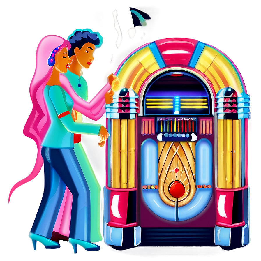 Jukebox With Dancing Figures Png Tfn