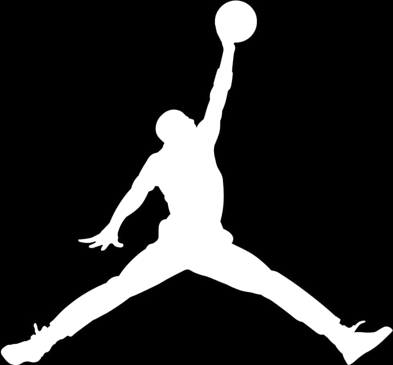 Jumpman Logo Silhouette PNG with transparent background
