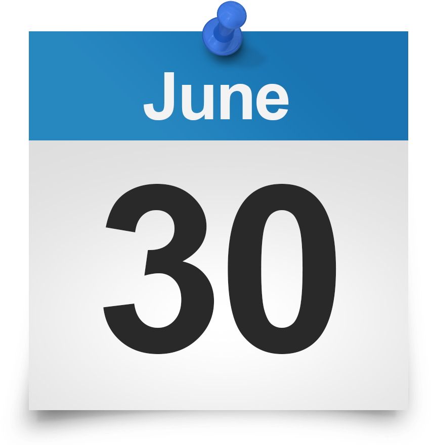 June 30 Calendar Icon Png , Png Download - Calendar June Icon Png, Transparent Png PNG with transparent background