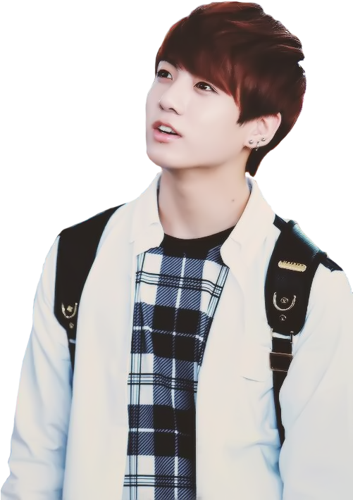 Jungkook Plaidand White Jacket