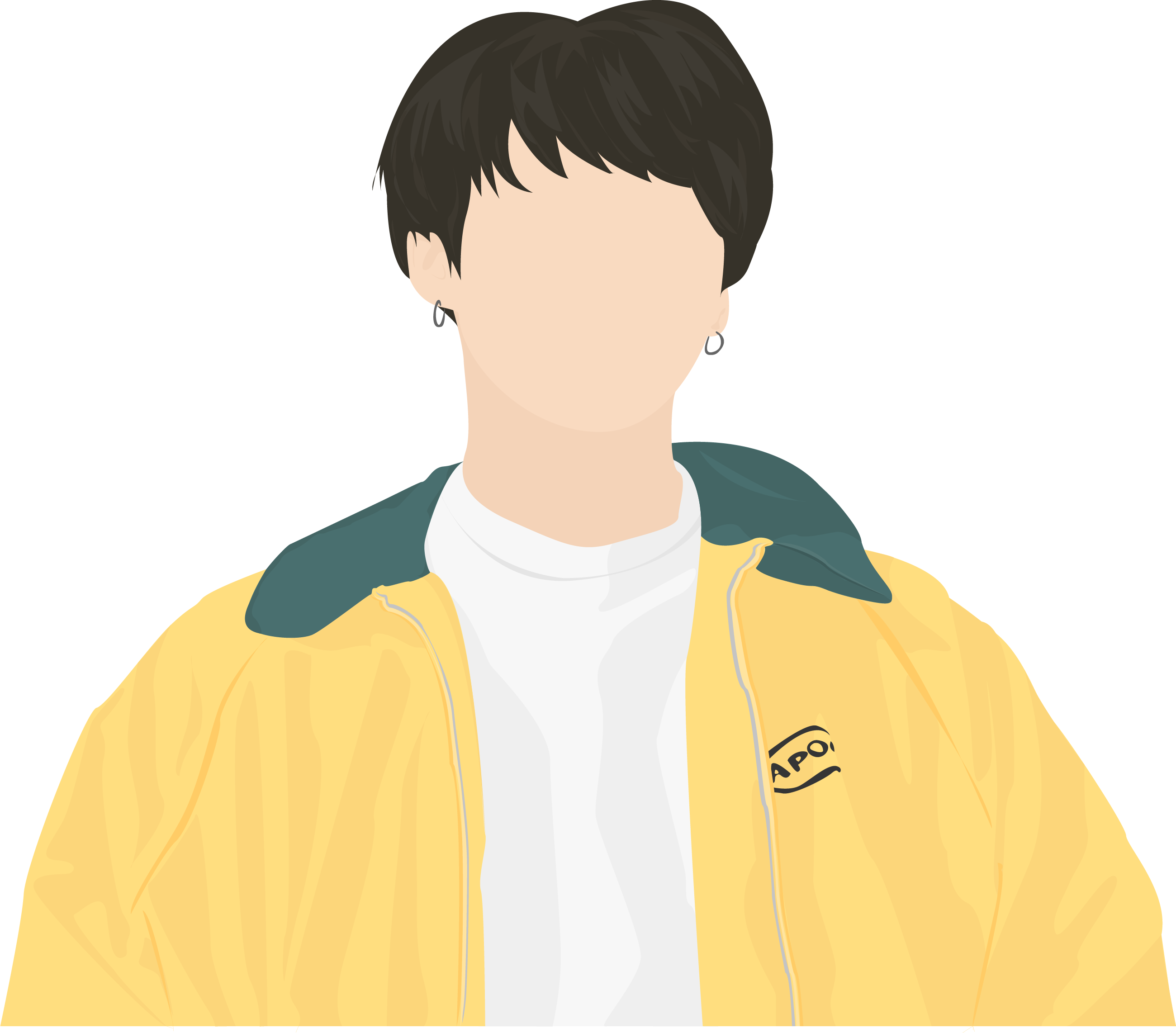 Jungkook Yellow Jacket Illustration