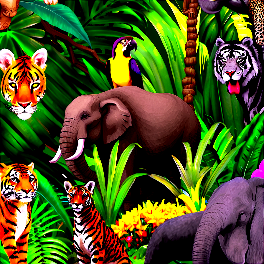 Jungle Animals Characters Png 21