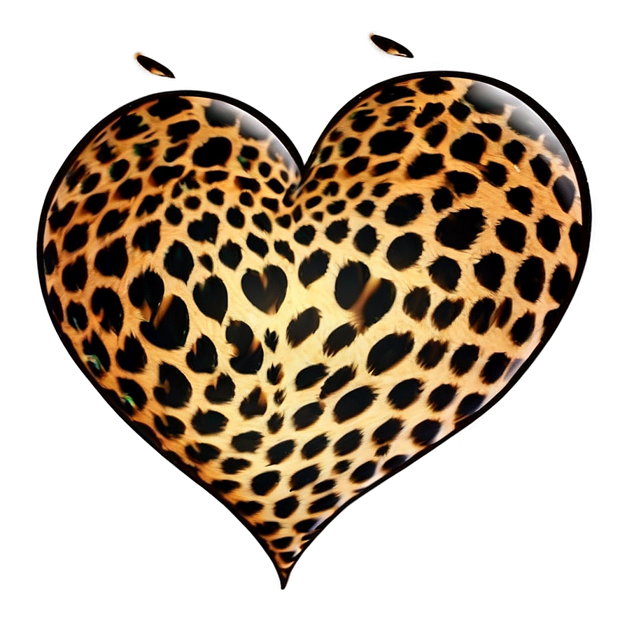 Jungle Love Leopard Heart Png 85