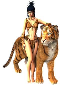 Jungle_ Queen_with_ Tiger