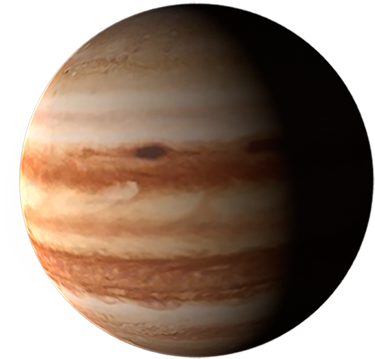 Jupiter Gas Giant Planet Space PNG with transparent background