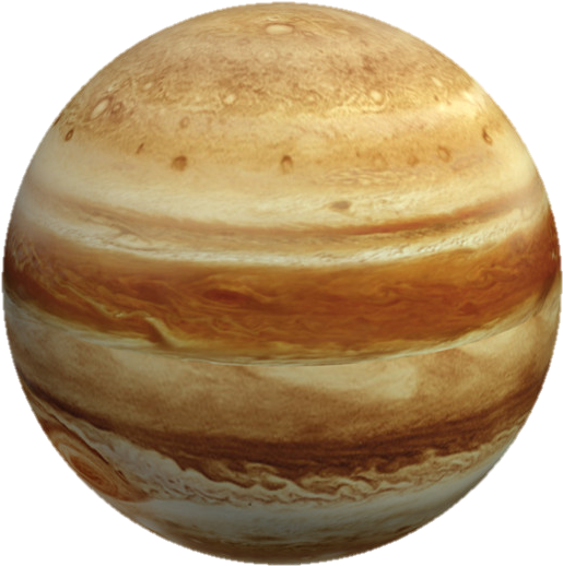 Jupiter Planet Gas Giant Space PNG with transparent background
