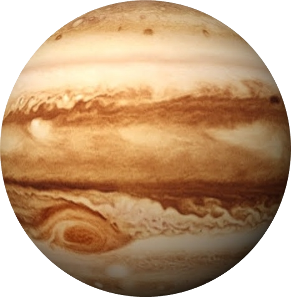 Jupiter Planet Gas Giant Space PNG with transparent background