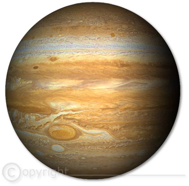 Jupiter Planet Gas Giant Space PNG with transparent background