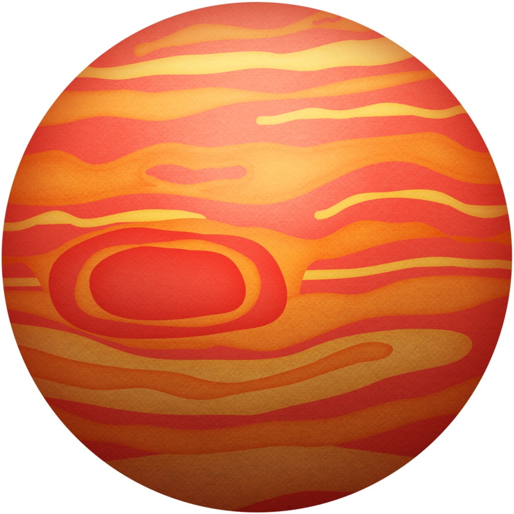 Jupiter Planet Illustration PNG with transparent background