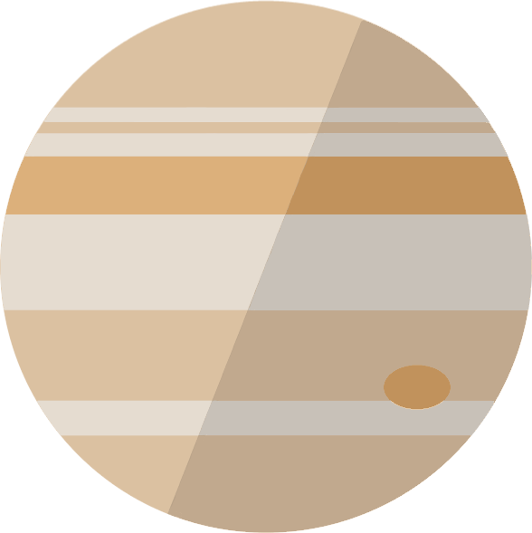 Jupiter Planet Illustration PNG with transparent background