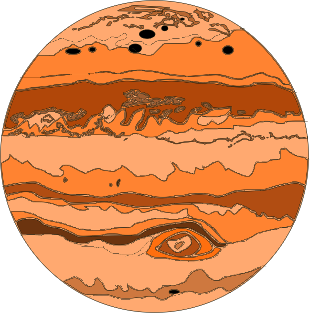 Jupiter Planet Illustration PNG with transparent background