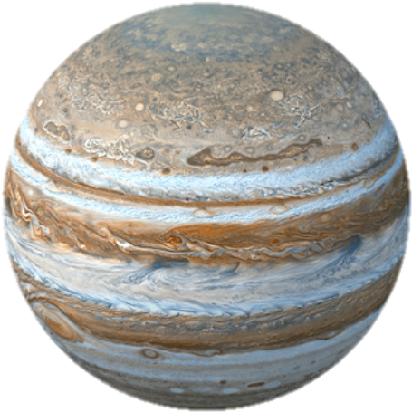 Jupiter Planet Portrait PNG with transparent background