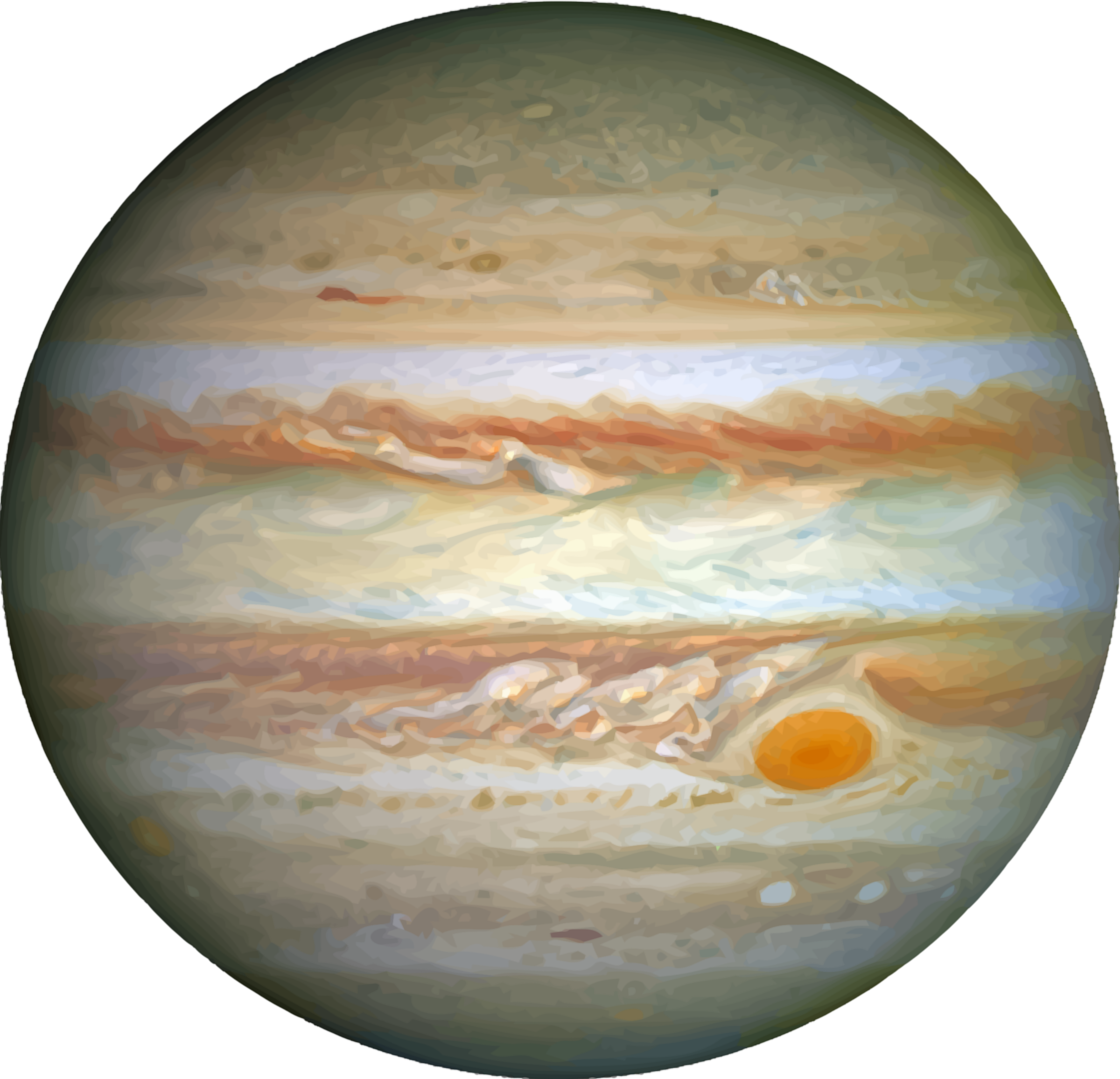 Jupiter Planet Portrait PNG with transparent background