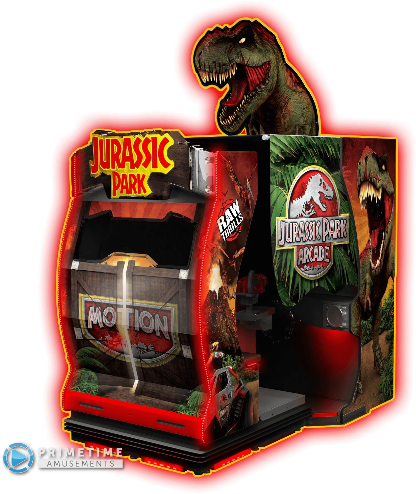 Jurassic Park Arcade Machine PNG with transparent background