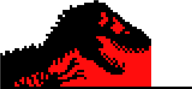 Jurassic Park Logo Pixel Art