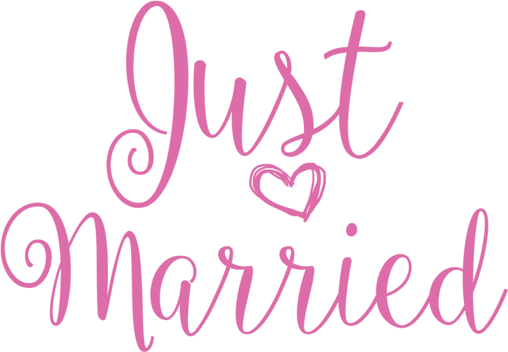 Just Married Calligraphy