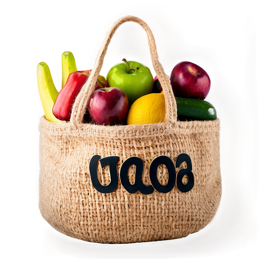 Jute Grocery Bag Png Bfv