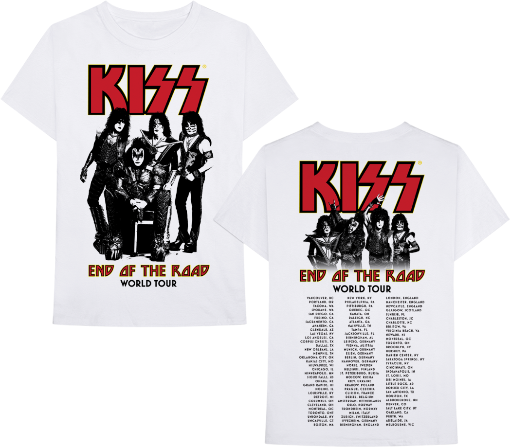 Kiss End Of The Road Shirt, HD Png Download PNG with transparent background