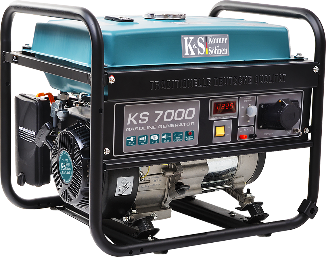 K S7000 Gasoline Generator PNG with transparent background