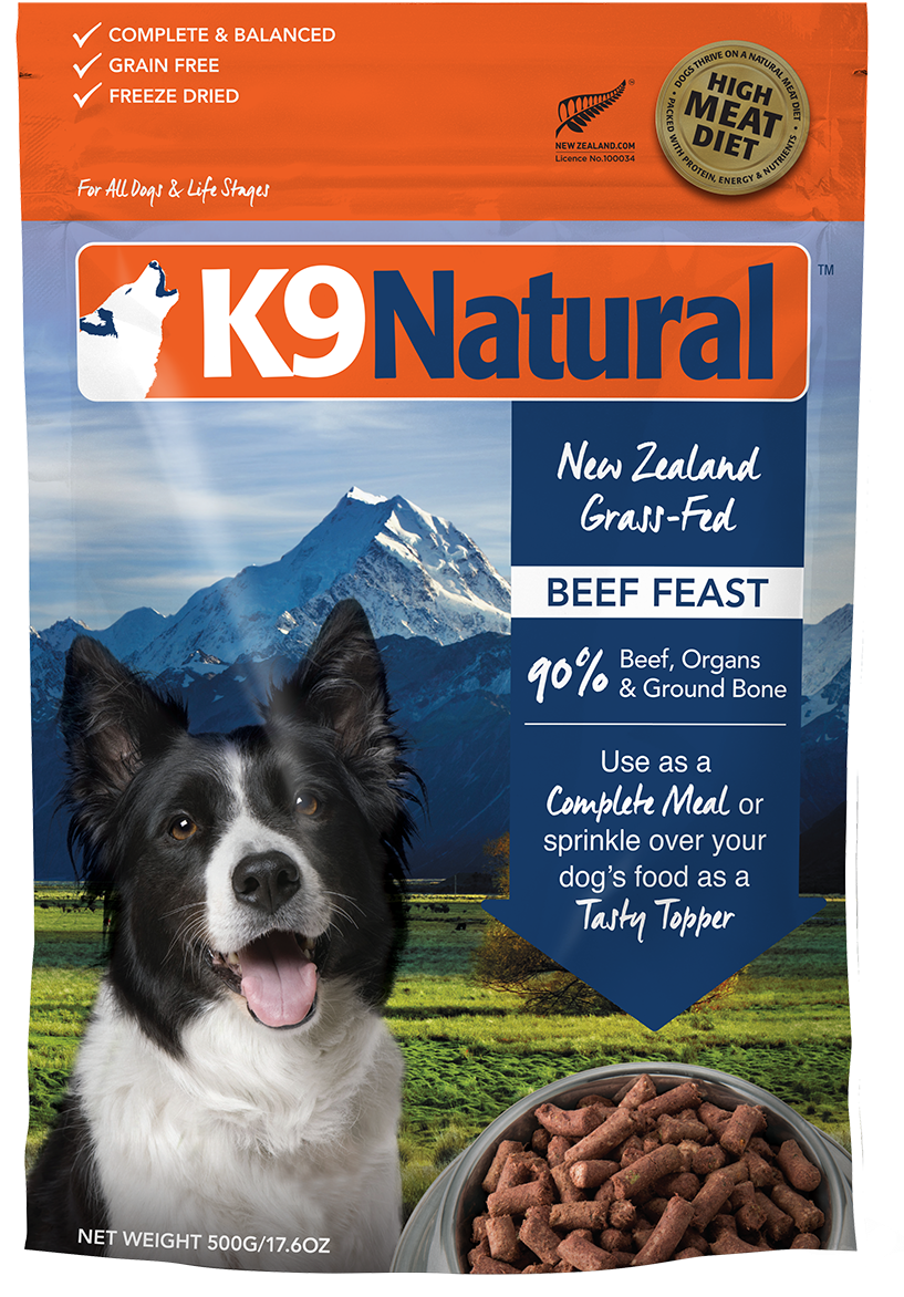 K9 Natural Beef Feast Dog Food Package