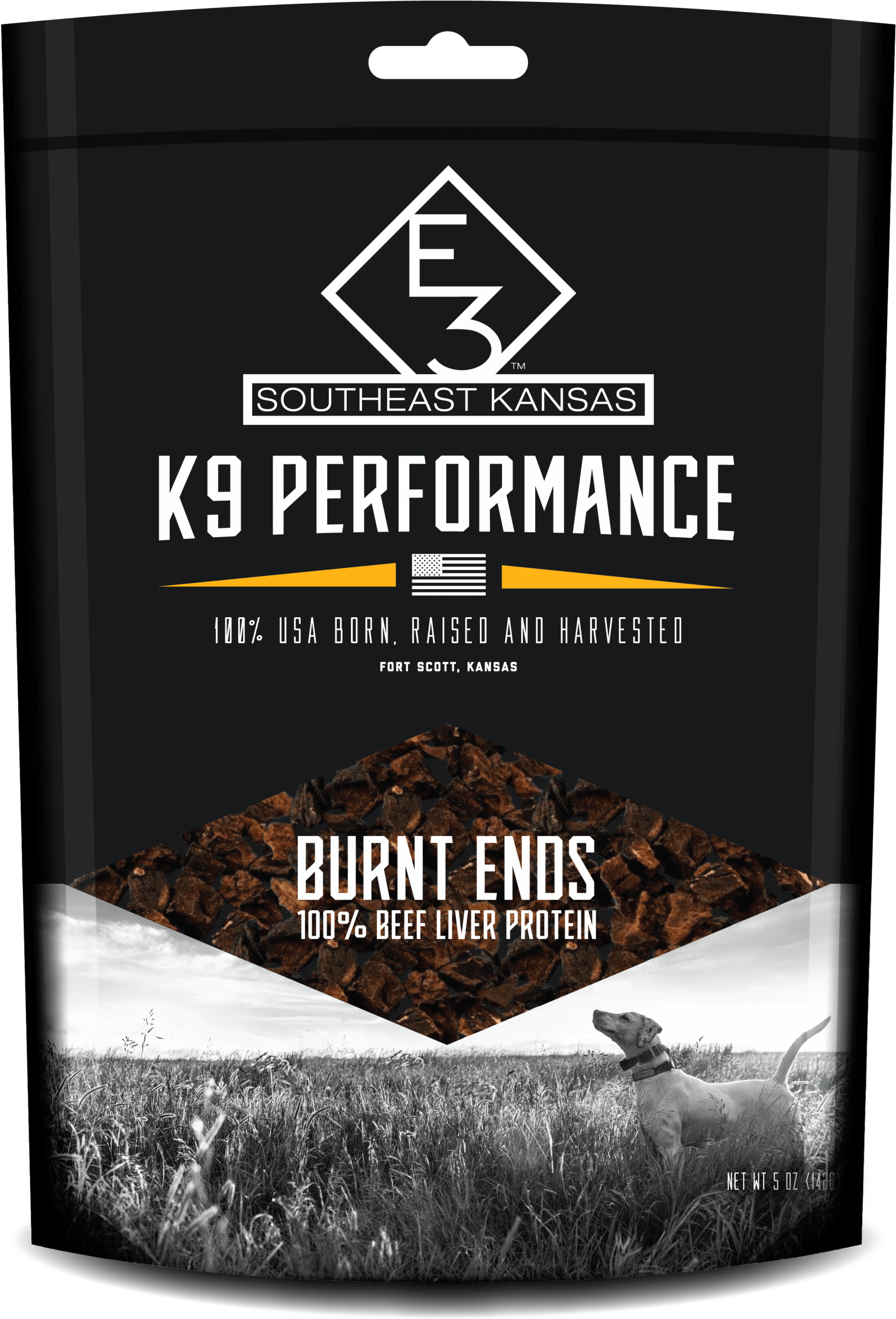 K9 Performance Beef Liver Protein Packaging PNG with transparent background
