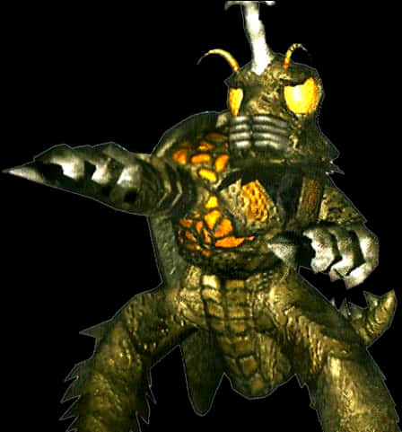 Kaiju Battra Larva Form PNG with transparent background