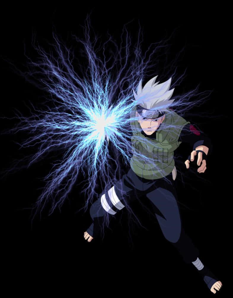 Kakashi Chidori Lightning Technique PNG with transparent background