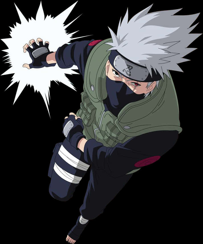 Kakashi Chidori Technique PNG with transparent background