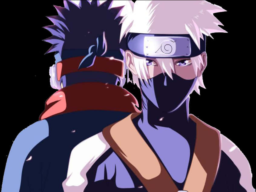 Kakashi Hatake Dual Perspective Art PNG with transparent background