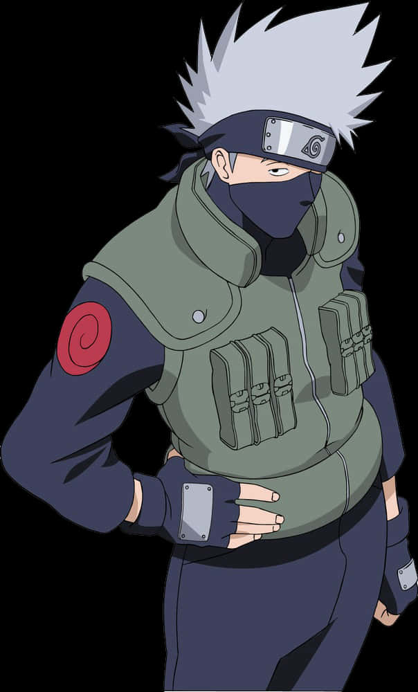 Kakashi Hatake Naruto Anime Character PNG with transparent background