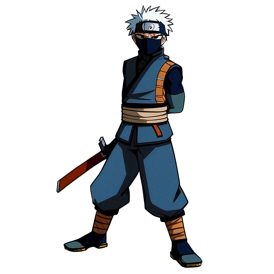 Kakashi in Ninja Outfit PNG sks PNG with transparent background