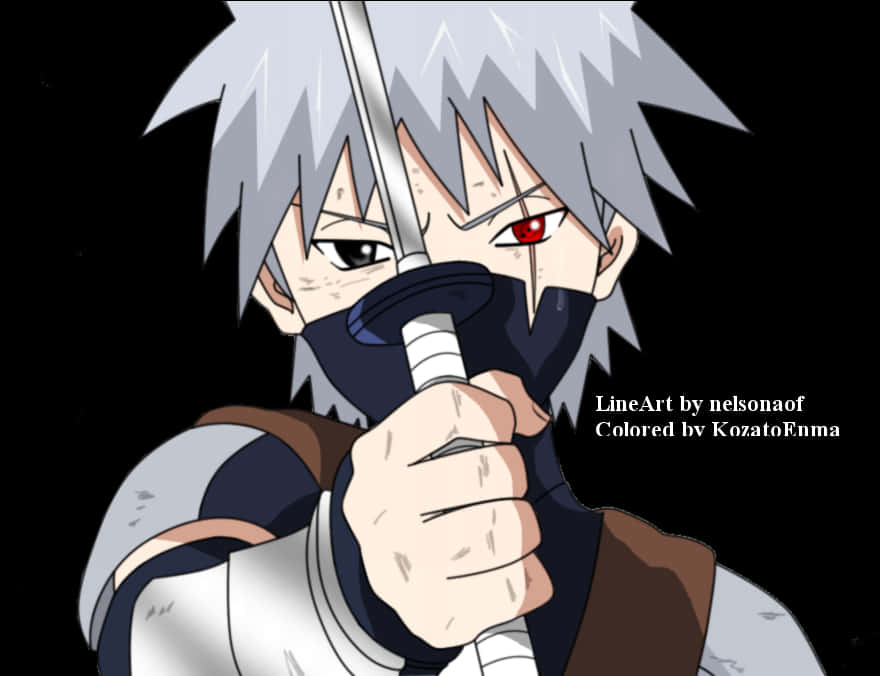 Kakashi_ Sharingan_ Unveiled PNG with transparent background