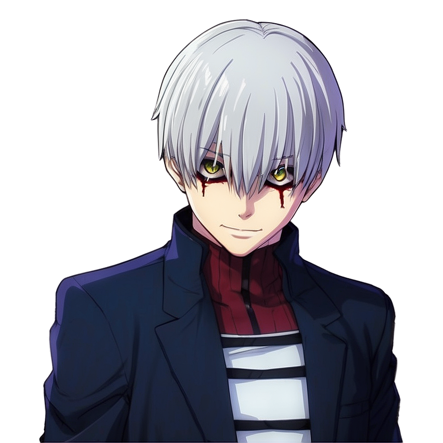 Kaneki White Hair Portrait Png 06202024