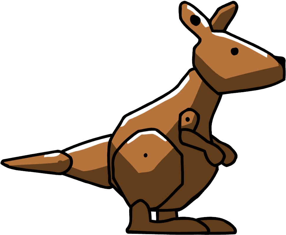 Kangaroo Clipart Brown - Scribblenauts Kangaroo, HD Png Download PNG with transparent background