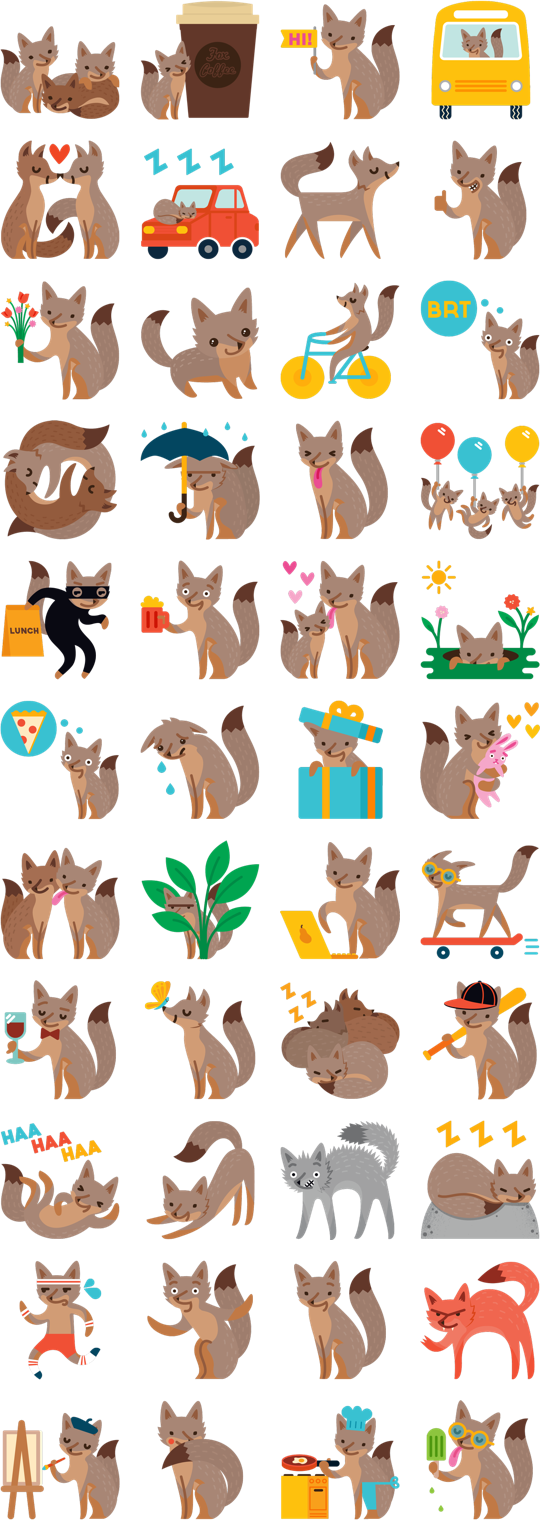 Kangaroo Emojis Collection