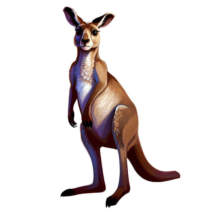 Kangaroo Illustration PNG hol PNG with transparent background