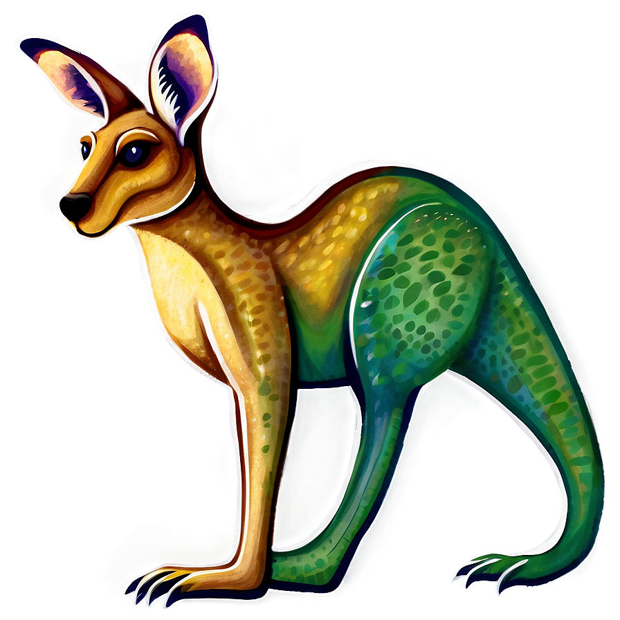Kangaroo Illustration PNG klg32 PNG with transparent background