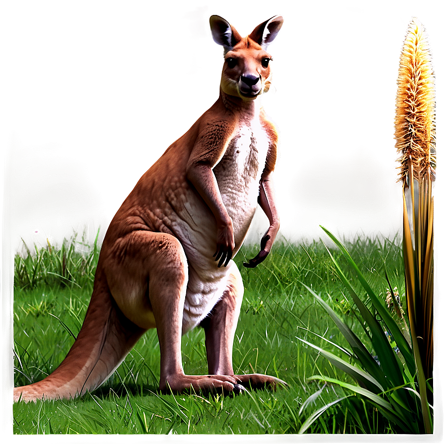 Kangaroo In Grassland Png 92