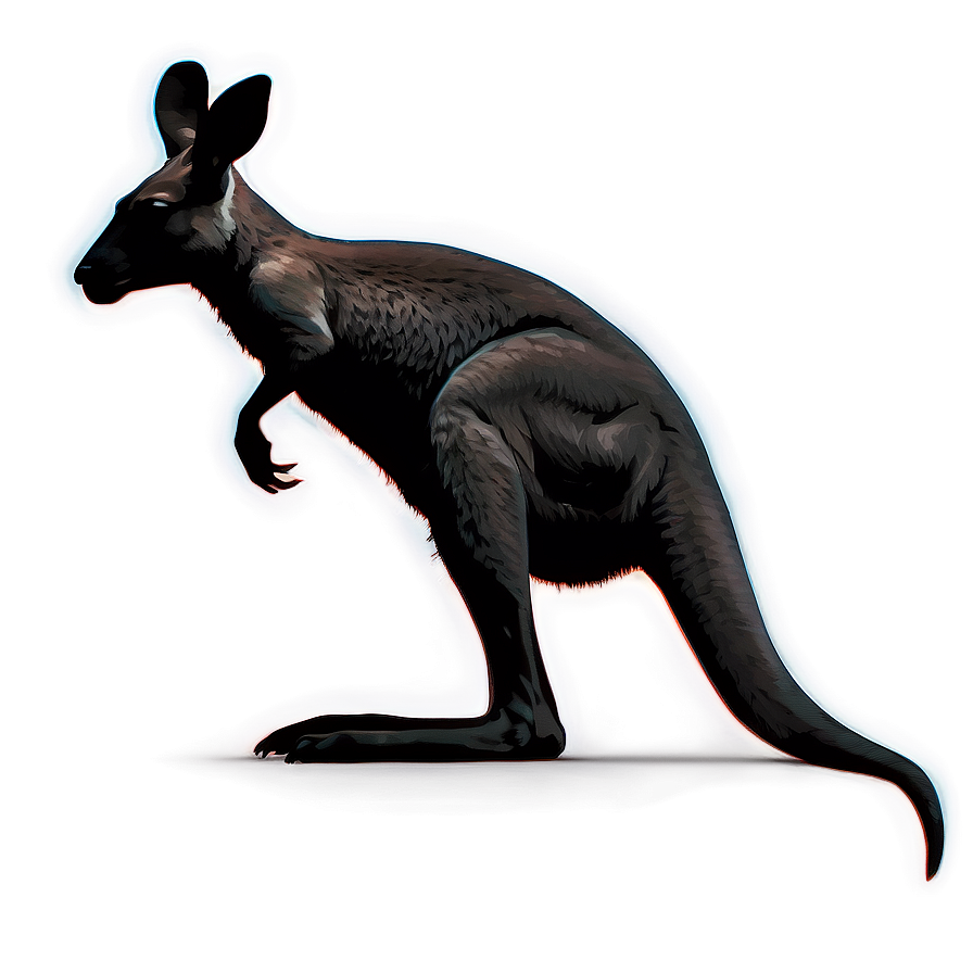 Kangaroo Jumping Silhouette Png Iel68