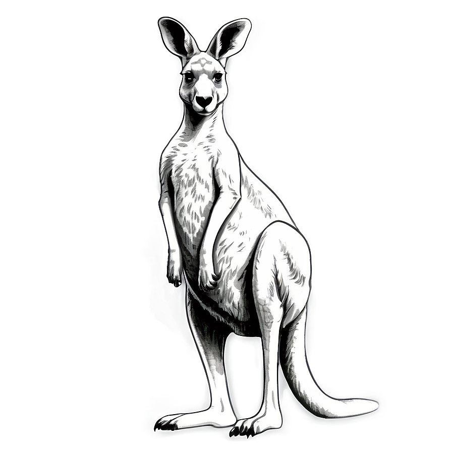 Kangaroo Sketch Png Nty59