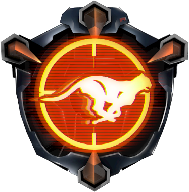 Kangaroo Target Emblem PNG with transparent background