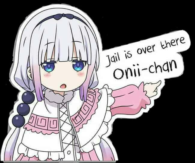 Jail Is Over There Onii-chan - Dont Lewd The Dragon Loli, HD Png Download PNG with transparent background