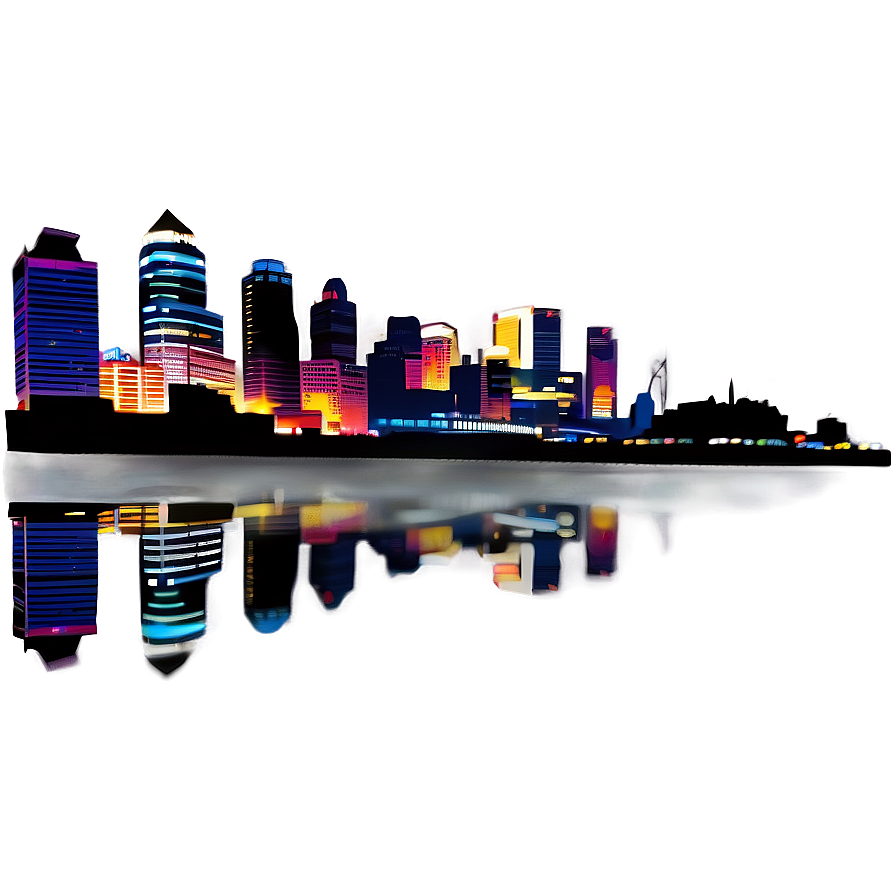 Kansas City Night Skyline Png Bvy55