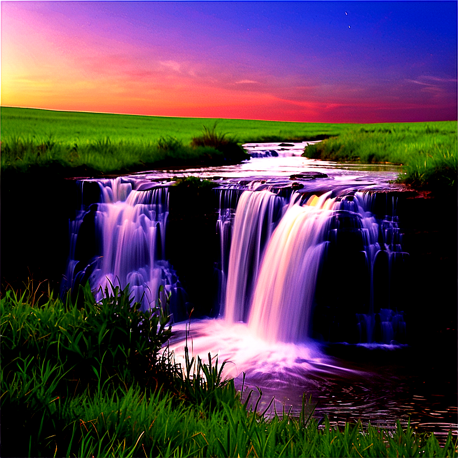 Kansas Waterfall In Flint Hills Png 06202024