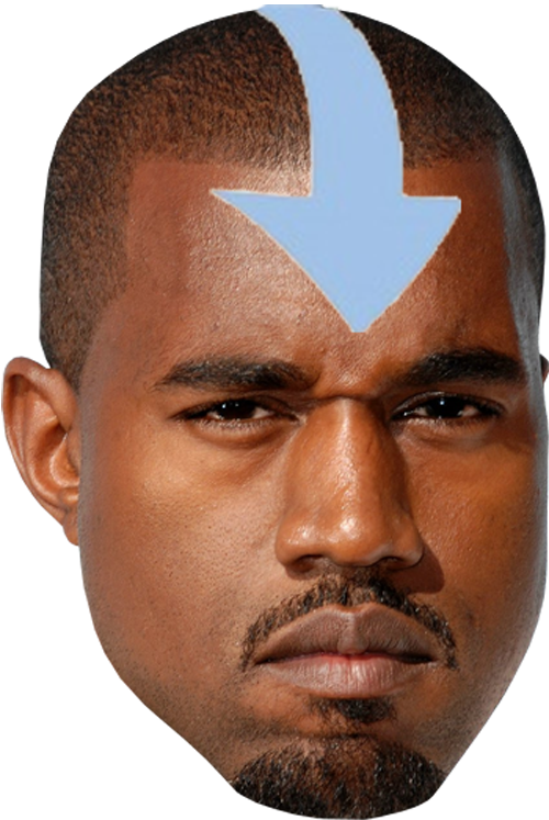 Kanye West Arrow Haircut PNG image with a transparent background, free high-resolution download
