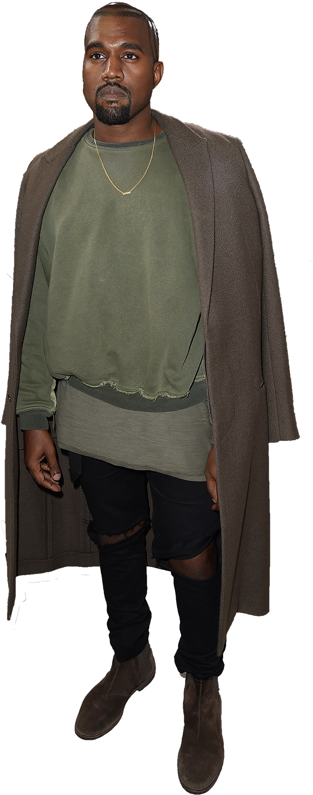 Kanye West Fashion Pose PNG image with a transparent background, free high-resolution download
