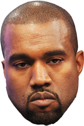 Kanye West Serious Expression PNG image with a transparent background, free high-resolution download