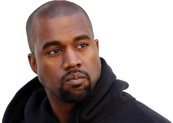 Kanye West Serious Portrait PNG image with a transparent background, free high-resolution download