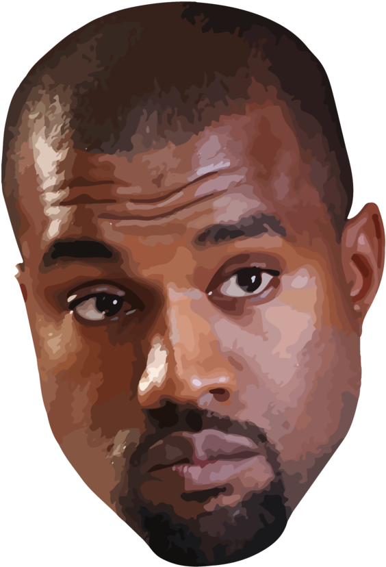 Kanye West Vector Portrait PNG image with a transparent background, free high-resolution download