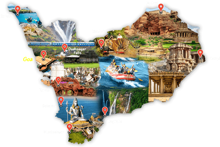 Karnataka Tourist Attractions Map